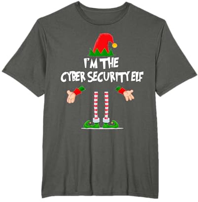 Christmas Elf Tshirt I'm The Cyber Security Elf Xmas Gift T-Shirt