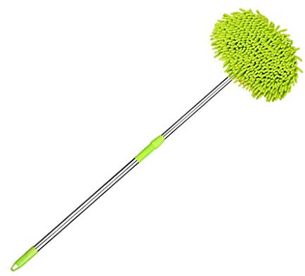 Manico Lungo Spazzolone Spazzola Telescopica Autolavaggio Auto Lavaggio Auto Lavaggio Polvere Pennello Microfibra Rimovibile, For La Pulizia Attrezzi Speciali (verde)