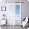MRTREES Voile Curtains 90 Inch Drop 1 Panel Faux Linen Eyelet Voile Curtain for Bedroom Living Room Patio Door Sheer Curtains 90x90 Inch 228cm x 228cm White