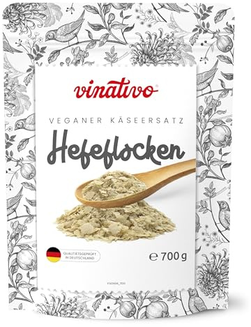 vinativo Hefeflocken – Nährhefe vegan und glutenfrei – 700g – veganer Käseersatz – Premium Qualität – zum Kochen, Backen