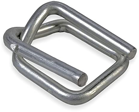 500 Stück 16mm Drahtverschlussklemmen | verzinkt | für 16mm Umreifungsband/Kraftband | Metallschnallen für Ladungssicherung | Verschlussklemmen für Bandspanner