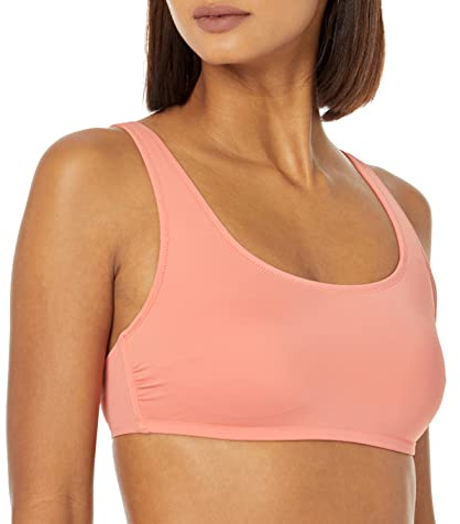 Amazon Essentials Top Corto da Mare con Scollo Rotondo Donna, Rosa Corallo, 52