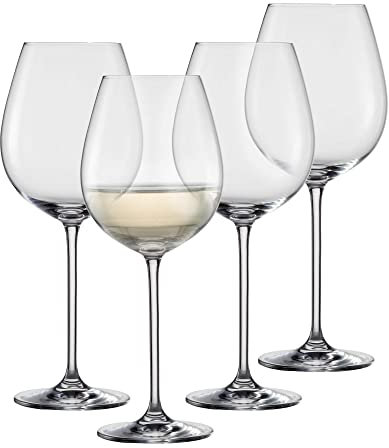 SCHOTT ZWIESEL copas de vino Vinos (juego de 4), elegantes copas de vino para vino tinto y blanco, copas de cristal Tritan aptas para lavavajillas, fabricadas en Alemania (art. nº. 130011)