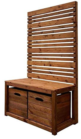 Banc de Jardin Duo en Bois - l91 cm en Bois - 90 x 49 x 160 cm - Cerland