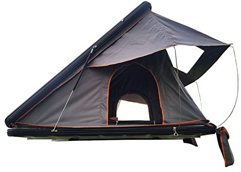 WLONK dachzelt hartschale Dreieckiges Dachzelt 3 Personen Campingzelt mit ausziehbarer Aluminiumleiter, wasserdichtes Familienzelt, 2 Türen und Seitenfenster, sofort aufklappbares Campingzelt