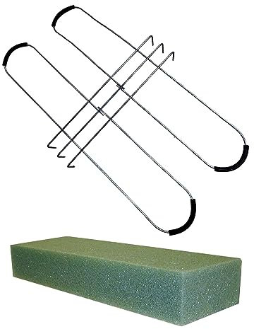 Harilla Tombstone Hugger Flower Saddle Cemetery Saddles with Floral Foam Wire Metal Sturdy Arrangements Decor Graves Saddle for Cemetery Farmhouse