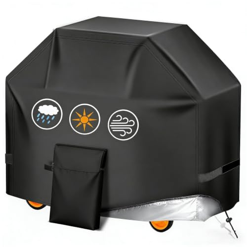 CHYPAAK Grill Cover for Oklahoma Joe’s Bandera Vertical Offset Smoker– Suitable for Outdoor Patio BBQ Grills, Fire Pit Tables, and Skewer Grills 420D Oxford Cloth