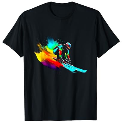 ALPIN SKI ABFAHRT REGENBOGEN T-Shirt