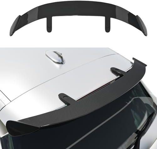 Aileron arrière de 131 cm, Aileron de Toit de Voiture adapté au hayon, Accessoires de Style de Voiture, Facile à Installer,Carbon Fibre Pattern