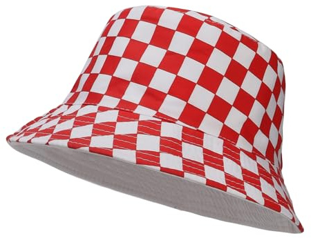 Manfnee Mode Retro 80er 90er Eimer Hut Fischerhut Unisex Reversibel Anglerhut Doppelseitig Sonnenhut
