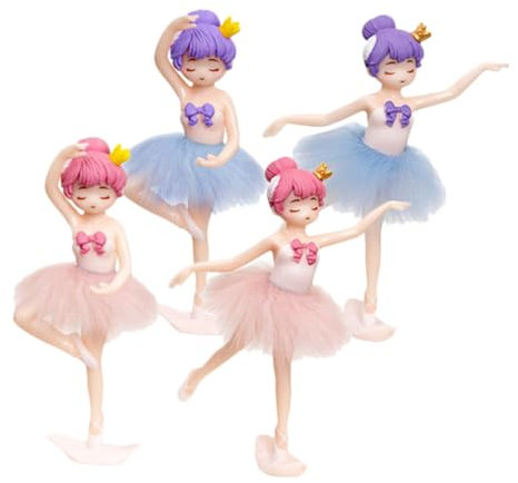 CIYODO Ballettmädchen Figuren PVC Satz Tänzerinnen Dekoration Geburtstagstorte Vielseitige Mädchen Kuchendeko Mit Robustem Material