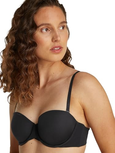 Calvin Klein Damen Trägerloser BH Lightly Lined mit Stretch, Schwarz (Black), 85C