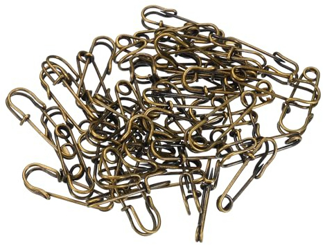 YOKIVE 50 st säkerhetsnål, stora metallsynålar | Hantverkstillverkning, bra för kläder, stickning, sömnad (bronston, 2,5 cm)