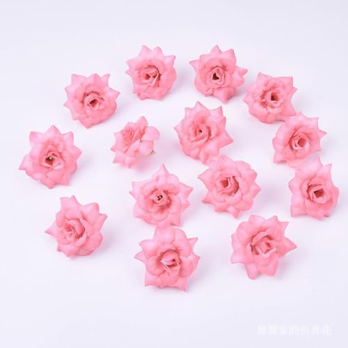 FHCBEMGI Künstliche Rosen, Seidenblumen, Kunstblumen, Kunstblumen, DIY, handgefertigtes Material, Kopfbedeckung, Haarschmuck, Heimdekoration, 20 Stück