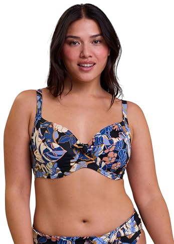 Sans Complexe -Parte Superior del Traje de baño con incrustación-Fidji-Negro, Black Exotic Print, 90E