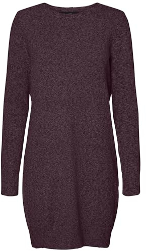 VERO MODA Vmmdoffy LS O-Neck Dress Ga Noos, Winetasting., S