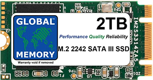 GLOBAL MEMORY Unità SSD M.2 2242 NGFF SATA 3 da 2 TB per ThinkPad X240 X250 X270 T440 T440S T450 T450S T460P T470 T470S