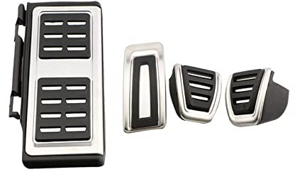 Pedalkappen Für VW Für Passat B8 Für Variant 2016-2023 Für Tiguan MK2 Für Allspace 2017-2021 Auto Pedale Gas Brems Fuß Rest Pads Pedal Abdeckung Pedalauflage(MT with Rest)