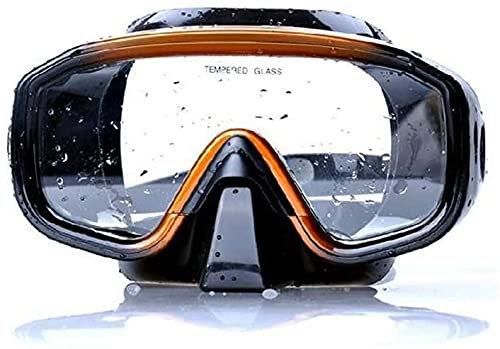 MRKU Vollgesichts-Schnorchelmaske, Tauchmaske, Schnorchelmaske, vollständig trocken, Linse aus gehärtetem Glas, automatische Anpassung, geeignet für Erwachsene