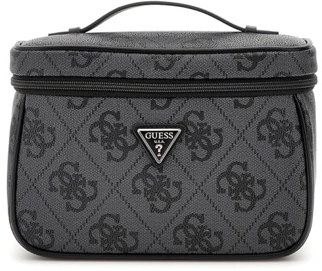 GUESS Toiletry Train Case Coal Logo