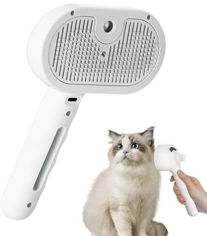 Cat Steamy Brush | USB Charging Cat Brush with Steaming, 35ml Water Tank | Dog Hair Remover, Pet Supplies, Pet Spray Depilatory Comb