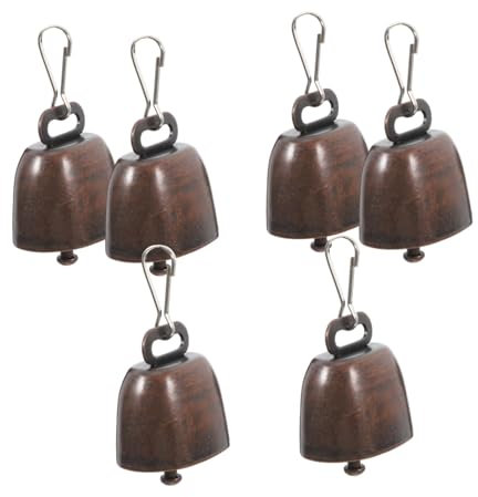 BESPORTBLE 6stücke Kuhglocken Anhänger Aus Metall Kleine Kuhglocke Für Hundehalsband Dekorative Hängende Glocke Partyglocke Kuhglockenspiel Zum Basteln Baumschmuck