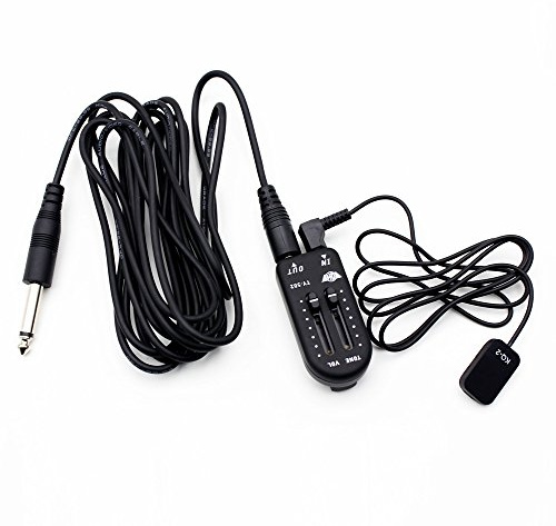Piezo -Gitarrentransducer -Tonabnehmer mit Lautstärkeregler Tuner -Audiokabel für Geigen Banjo Mandolin Ukulele