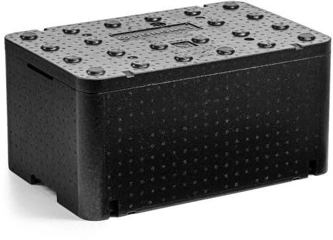 Forgast Scatola Termica Professionale 40L GN 1/1 Contenitore Isotermico | Borsa Frigo Rigida per Catering, Materiale Ibrido Antiurto, Impilabile, Lavabile, Mantiene Caldo e Freddo, Nero