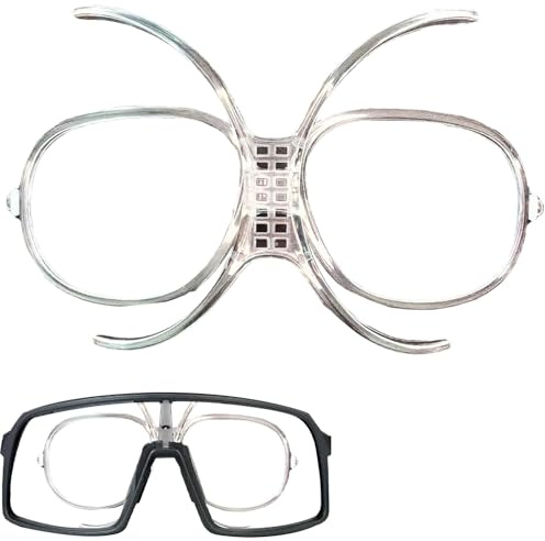 Optischer Adapter, Einsatzadapter für Skibrille und Snowboardbrille | Einführadapter für Skibrille, flexibel, transparent und professionell für Motorrad- und Snowboardbrille