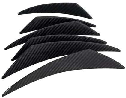 6pcs/set Universal Front Bumper Lip Decoration Diffuser Splitter Fins Body Spoiler(Carbon Fiber 6pcs)
