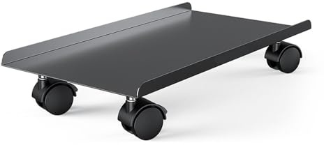 7LiuYueFei6 Office Steel CPU Stand with Locking Rolling Caster, Mobile Dolly PC Storage Box PC Stand for Most Tower Gaming PC ATX Case Accessories
