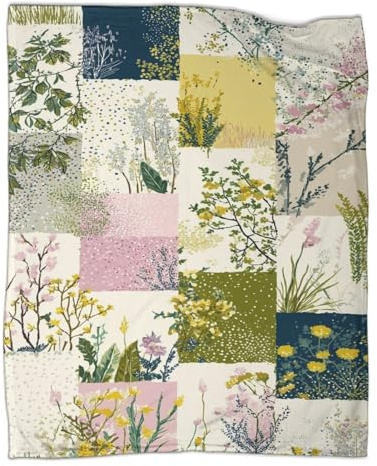 kaiyun Garden Motivo patchwork Coperta Da Campeggio Esterna Stampata Calda,morbida E Traspirante Copriletto Per Camera Da Letto Quattro Stagioni 70x80inch(180x200cm)