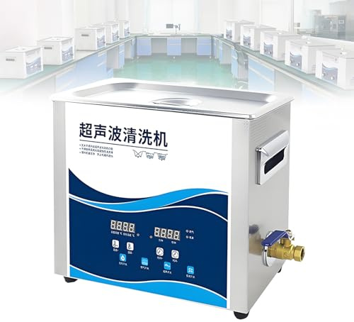 EpyGnom 40kHz Digital Ultrasonic Cleaning Machine with Heater Timer and Degassing Sonic Jewellery Cleaner Machine Ultra Sonic Cleaner for Retainer Glasses Auto Tool Machine Part 306-6.5L