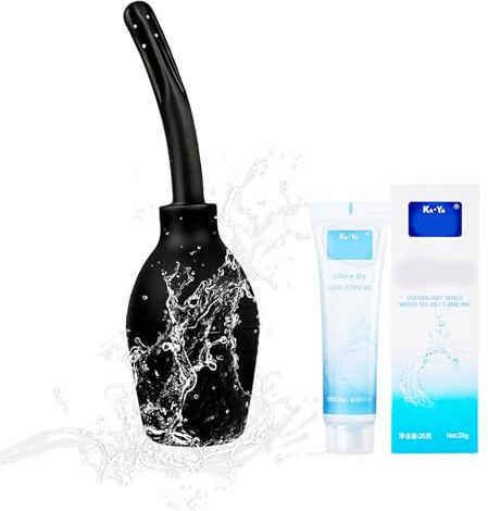 Analdusche für Frau und Mann mit großer Kapazität | Klistiere zur Darmreinigung, Intimdusche,Darmreinigung Analspülung Set mit 25g Wasserlösliches Gleitgel (310ML)