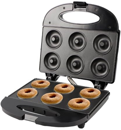 Máquina De - Electrodoméstico Antiadherente de 6 Huecos,Mini Crepera 750W,Para Cocina, Desayuno, Postre, y Pancakes