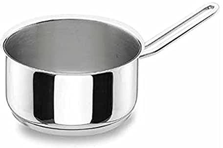 LACOR 72220 - Cazo Recto Profesional 20 cm Acero Inoxidable - Cocina | En acero inoxidable, para salsas, leche y raciones pequeñas; ideal para cocina profesional y uso diario en casa