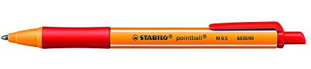 STABILO Pointball Kugelschreiber, einziehbar, mit roter Tinte, 3 Stück