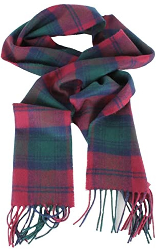 Gebürstet), langer Schal aus Lammwolle, Karomuster, Premium-Qualität in Auswahl von Tartans