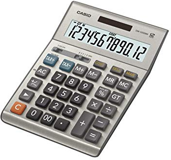 Casio DM-1200BM – Business Desktop Calculator with Cost/Sell/Margin & Tax Keys | Extra-Large 12-Digit Display, Kickstand | Ideal for Office & Finance Use