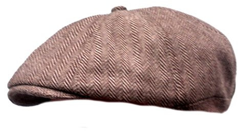 k.a. Herrenmütze Schiebermütze Schlägermütze im Stile der 30ger (Braun)