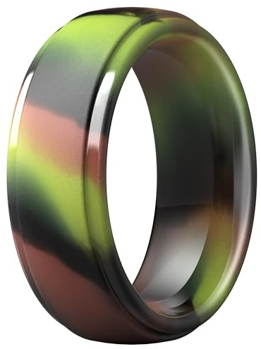 ThunderFit 1-7 Silicone Rubber Wedding Rings 10mm Wide and 0.3cm Thick | 2.5mm Thick, Available in 1, 4 & 7 Packs, Comfortable Fit, Durable & Flexible Silicone, Safe for Gym & Work