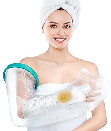 DOACT Protege Platre Bras pour le Bain de Douche, Garde les Bandages au Sec Réutilisable Protection Douche, Protection Platre Bras Plaie Brûlure Mains Poignets Doigts Coude