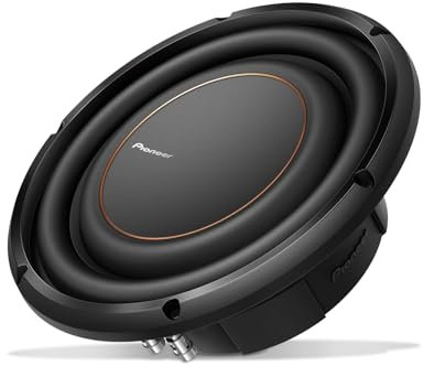 Pioneer TS-D10LS4 - Powerful 10-inch Shallow Subwoofer, 1300 Watts Peak Power, Single 4 Ohms Voice Coil and Compact Design for Deep Bass