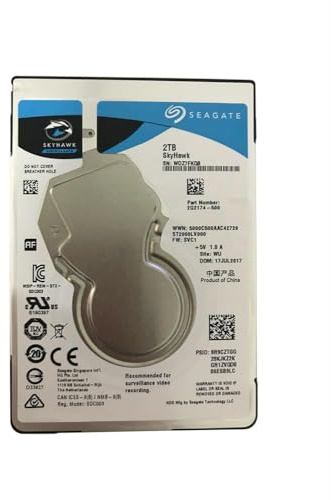 Seagate Discos Duros Marca Modelo Skyhawk Surveillance HDD ST2000LV000 - Disco Duro - 2TB - Interno - SATA 6Gb/s - 5400rpm - búfer: 128 MB
