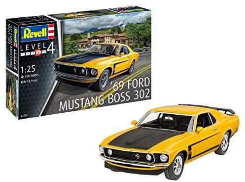 Revell 07025 Maquette de Voiture à Construire Boss 302 Mustang, Échelle 1/25