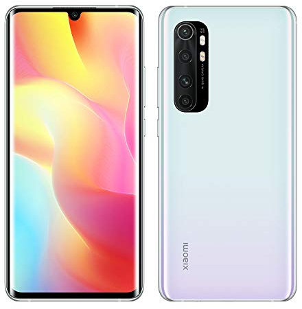 Xiaomi Mi Note 10 Lite Smartphone, 8 GB + 128 GB, Qualcomm Snapdragon, 730G, Processore AI Quad Camera 6.47 Display 3D Curvo AMOLED, 5260 mAh, Tipo NFC, Bianco (Glacier White)