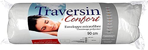 KGS Nackenrolle, 90 cm x 21 cm, Polyester, Plüsch, Weiß, Oval, Indoor, Ergonomisch, Wiederverwendbar, Waschbar