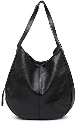 NICOLE & DORIS Damen Tasche Mode Handtasche Weiches Leder Henkeltasche Retro Shopper Casual Umhängetasche Frauen Designer Schultertasche