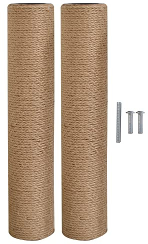 Lizi Fashion 1031 [M8 M10] Rascador de Repuesto para árbol de Gato, Poste rascador de Gatos, Poste árbol Gato con Tornillos, Basic/2 PCS/40,5 cm, M8