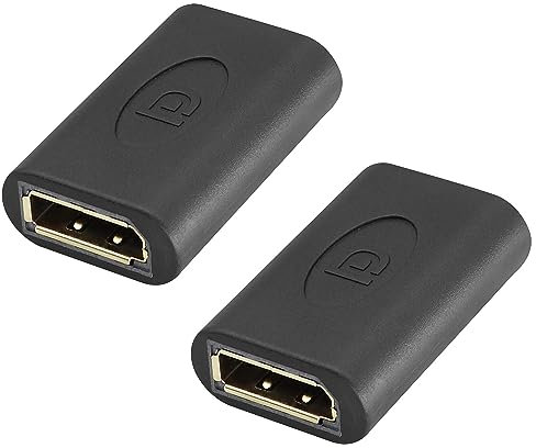 zdyCGTime Convertisseur HD Adaptateur DP (DisplayPort) Femelle vers DP Femelle 4K,Adaptateur Coupleur DisplayPort,Compatible avec Les Ordinateurs Portables, Projecteurs,Moniteurs, etc. (2Pièces)